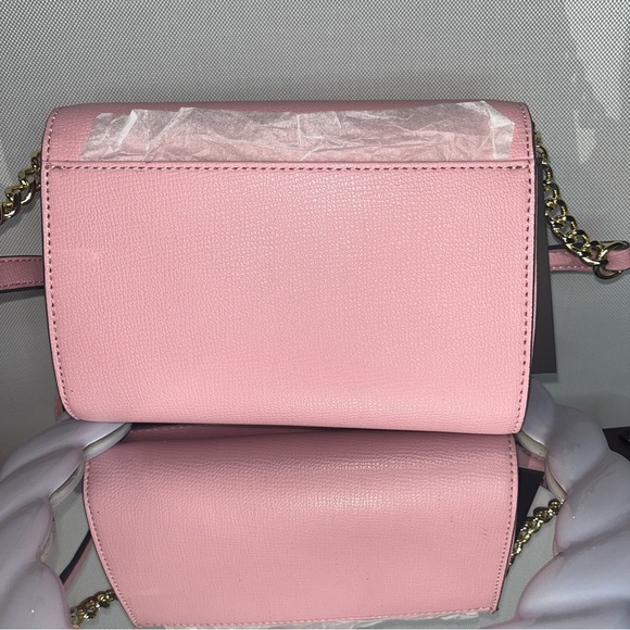 NWT Karl Lagerfeld Paris Pink Hearts Crossbody Bag $168 retail - Picture 3 of 6